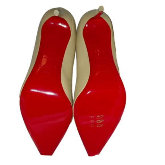 Christian Louboutin Shoes - Christian louboutin kate 85 nude red bottoms 7.5